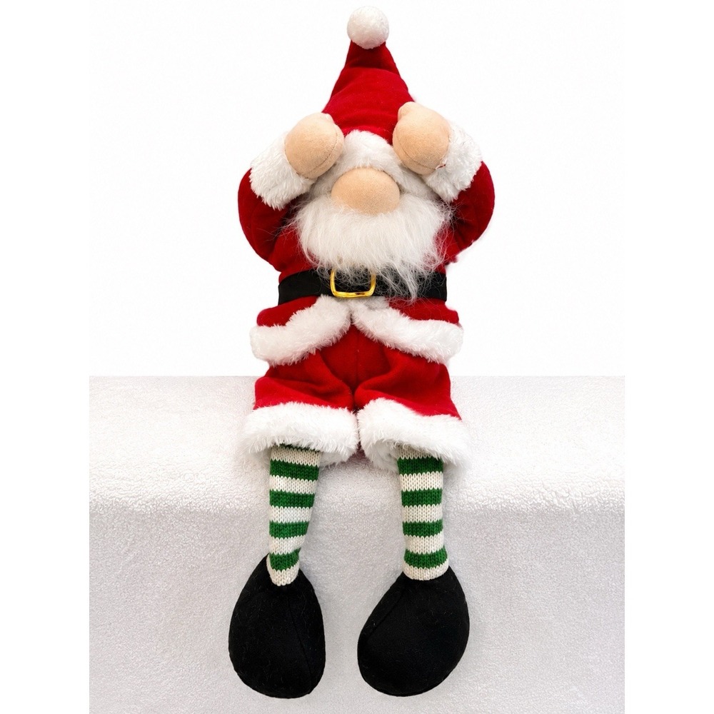 Gerson 19.5" Christmas Santa Gnome Shelf Sitter Plush Fabric Holiday Decor 2022